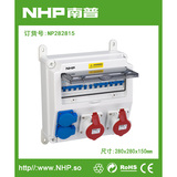 厂家批发 NP282815工业电源防水插座箱 壁挂式电源控制箱配电箱