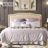 SM尚美 美式布艺床简约现代1.8米双人床气动储物床小户型软包布床