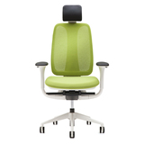 韩国主管椅进口高档网椅时尚办公家用电脑椅老板转椅绿色白框高端