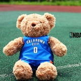 NBA球衣熊姚明科比毛绒玩具生日礼物纪念品球迷珍藏包邮