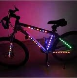 自行车骑行装备配件 边条辐条前叉灯7LED装饰灯包邮山地车长条灯