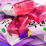 韩国进口零食糖果 乐天蓝莓润喉糖薄荷糖桶装148g