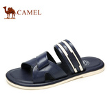 【特卖】Camel/骆驼凉鞋沙滩鞋男鞋新款一字拖真皮休闲凉拖鞋男