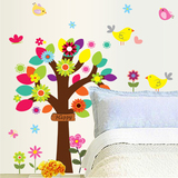 卡通墙贴客厅卧室房间装饰品儿童墙画床头贴画电视背景墙壁贴纸树