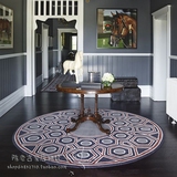 时尚欧式宜家圆形地毯客厅茶几沙发地毯卧室床边玄关手工腈纶地毯