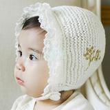 【韩国进口】婴幼儿 毛线 胎帽/春秋 婴儿帽子/宫廷帽/公主 造型