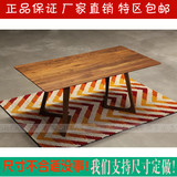 北欧餐桌 宜家餐桌椅组合6人 实木长方形办公桌 创意美式书桌 2米