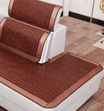 g麻将凉席坐垫椅垫 麻将竹席子沙发垫子 正方形碳化色有绑带