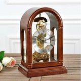 xatyz枫叶机械座钟客厅创意仿古台钟实木欧式钟表复古坐钟中式时