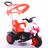儿童电动摩托车三轮车 宝宝婴儿脚踏手推车 多功能包邮 甲壳虫