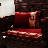 新款中式圈椅古典罗汉床沙发坐垫红实木椅垫加厚海绵座靠垫定做套