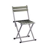 SUS304不锈钢折叠凳靠背军工小板凳钓鱼凳子成人马扎户外椅子正宗