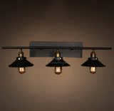 美式复古装饰客厅三头铁艺工业个性创意简约loft餐厅卫生间壁灯具