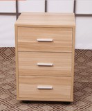 带锁储物柜三抽柜床头柜简易办公柜衣柜推拉门现代实木贵定做