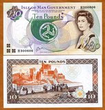 【欧洲】全新UNC 马恩岛10镑 2006年版 送礼收藏 外币 钱币