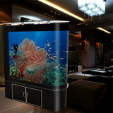 鱼居乐水族箱生态金鱼缸高清玻璃大型创意鱼缸屏风观赏造景侧过滤