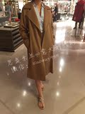 【专柜】意大利正品代购MAXMARA2015秋冬长款羊驼毛系带大衣