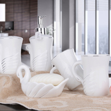 HOUSING简约欧式陶瓷洗漱卫浴用品五件套漱口杯套装结婚礼物套件