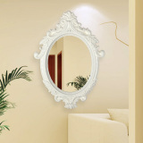 创意欧式简约雕花化妆镜卫浴镜洗手间镜子浴室镜 客厅壁挂装饰镜