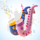 正品维其萨克斯天才演奏家儿童音乐玩具乐器吹奏玩具外接MP3灯光