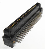 卧槽式 SCSI-68 母头 弯针90度 全塑 焊板式 高密度驱动连接器