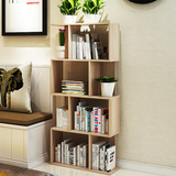 钢木书桌书架组合家用简易客厅书柜简约现代置物架办公室收纳架子