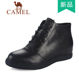 Camel/骆驼女鞋2015秋季新款真皮休闲靴子平跟休闲皮靴A153195026