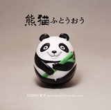 出口外贸 日本正版散货 卡通可爱 大熊猫不倒翁 玩具公仔玩偶摆件
