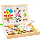 儿童宝宝男女孩磁性 拼拼乐拼图画板早教益智力积木玩具2-3-4-6岁
