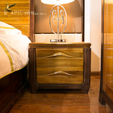 睿驰 高端奢华现代中式床头柜子 金丝楠木全实木卧室家具