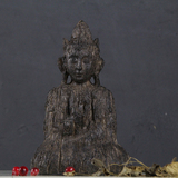 现代中式 禅意东方 枯木复古佛像摆件 做旧树脂佛教人物装饰品