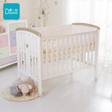 第一站 该亚实木婴儿床2.0 欧式松木环保漆儿童床白色多功能
