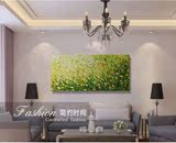 新款纯手绘客厅卧室壁画 玄关装饰画抽象挂画手绘立体油画发财树2