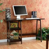 美式松木组装电脑桌桌子实木办公桌书桌现代简约写字桌实木台桌