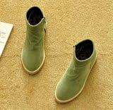 2015欧美英伦春秋平底短靴马丁靴平跟单靴磨砂皮及踝靴机车女靴子