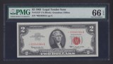 PMG66 美国2美元纸币 1963年 2美元政府劵 补劵 STAR NOTES