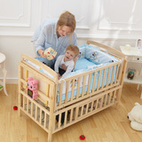婴儿床摇篮自动摇实木环保无油漆电动多功能幼儿宝宝床童床带蚊帐