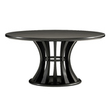 新中式餐桌椅组合实木水曲柳现代圆桌餐厅餐台饭桌样板房家具定制