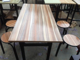 特价折叠桌椅餐桌午托班饭桌书桌可收起来培训桌钢木桌椅一体桌