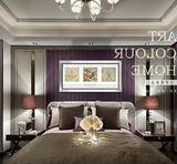 欧式沙发背景横幅装饰画新古典家居客厅画卧室床头有框装饰画壁画