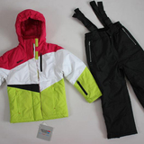 2014新款外贸儿童滑雪服套装男童正品可爱女童装户外冲锋衣背带裤