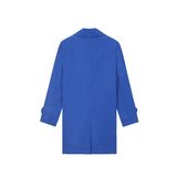 viishow2016春装新款风衣 欧美街头时尚风衣男中长款 工装外套蓝