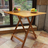 手提桌户外摆摊桌子宜家正方形餐桌小户型实 折叠桌饭桌木便携式