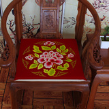 新中式坐垫复古红木沙发椅垫餐椅垫 龙凤古典喜庆婚庆 加厚座垫