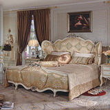 美式新古典床 欧式实木床 法式宫庭床1.8米布艺实木床 欧式梳妆台