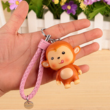 小猴子钥匙扣男女可爱新奇卡通创意编织钥匙链包挂件礼品猴年礼物