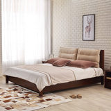 马氏皇庭现代中式实木床1.5榉木双人实木床简约卧室家具大婚床