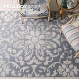 麦克罗伊高端定制素雅纯丝欧式现代新中式客厅茶几 卧室床边地毯