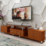 云曼钢化玻璃伸缩电视柜茶几组合简约现代欧式小户型客厅电视机柜