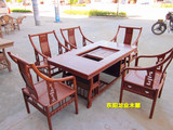 非洲花梨木仿古中式红木茶台罗马实木茶桌椅子组合送电磁炉 6件套